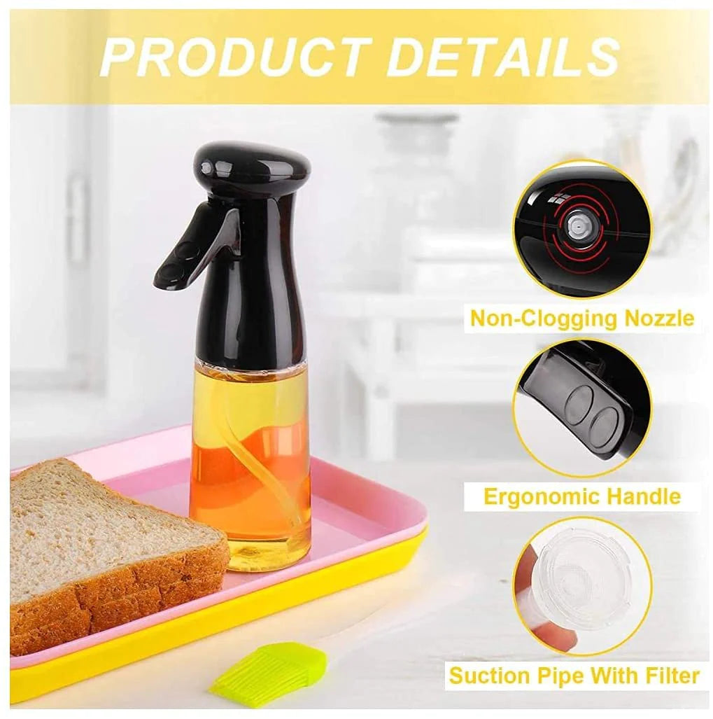 210ML Olive Oil Sprayer for BBQ and Baking - Versatile Oil and Vinegar Dispenser for Kitchen and Salad Use