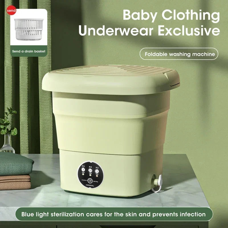 Portable Mini Washing Machine and Centrifuge for Efficient Dehydration of Clothes and Underwear