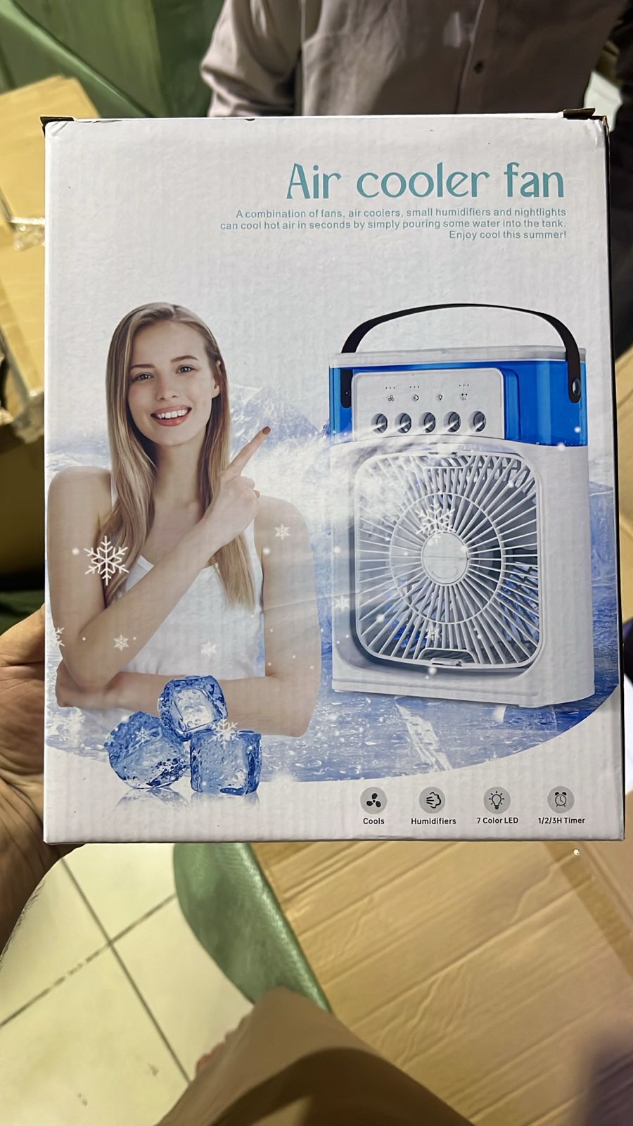 Mini Air Cooler Fan With Evaporative Cooling | Portable Household Air Conditioner 3 Speed