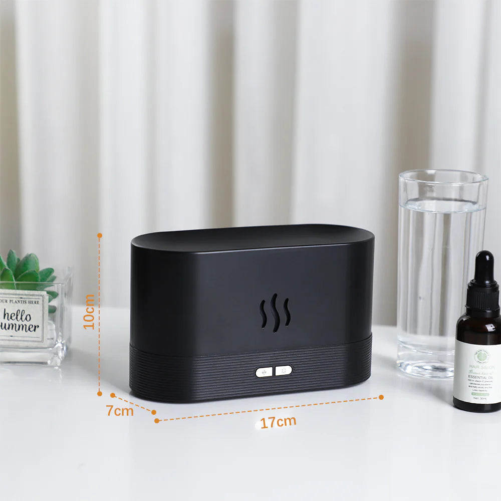 Flame Fire Ultrasonic Aromatherapy Humidifier and Diffuser for Home and Bedroom Fragrance Enhancement