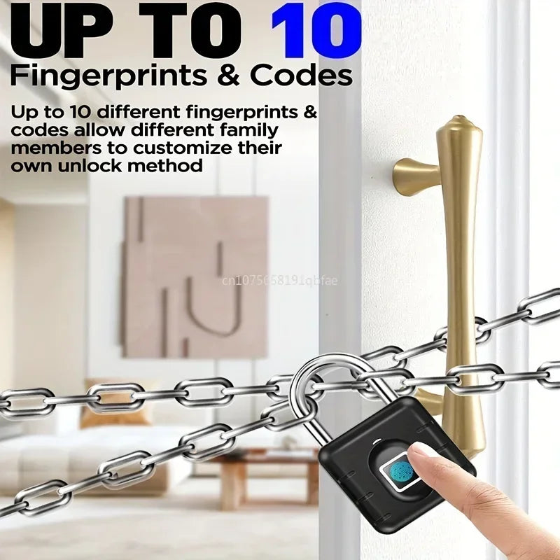 Waterproof Smart Fingerprint Padlock - Keyless Electronic Digital Lock for Dormitory Security