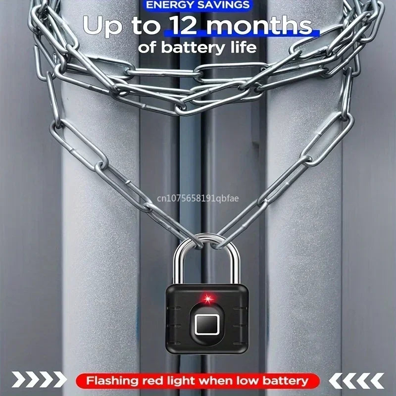 Waterproof Smart Fingerprint Padlock - Keyless Electronic Digital Lock for Dormitory Security
