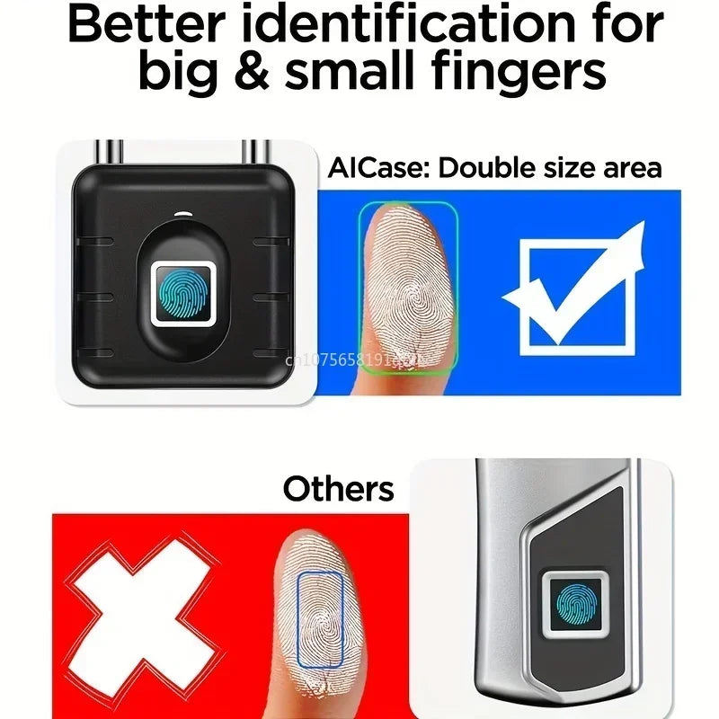 Waterproof Smart Fingerprint Padlock - Keyless Electronic Digital Lock for Dormitory Security