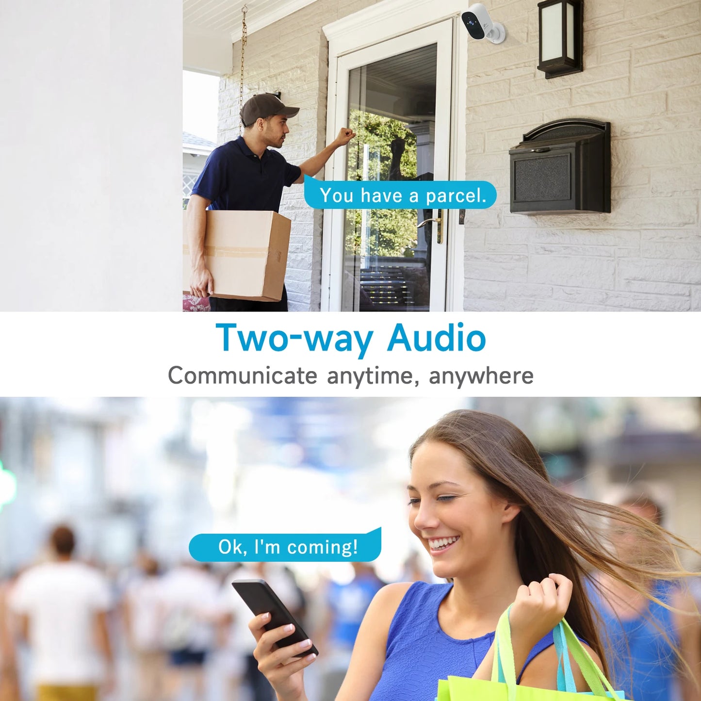 2-Pack XVIM 4MP Wireless 1080P Battery-Powered Surveillance Cameras for Home Security and Protection