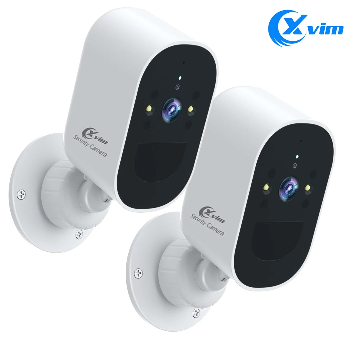 2-Pack XVIM 4MP Wireless 1080P Battery-Powered Surveillance Cameras for Home Security and Protection