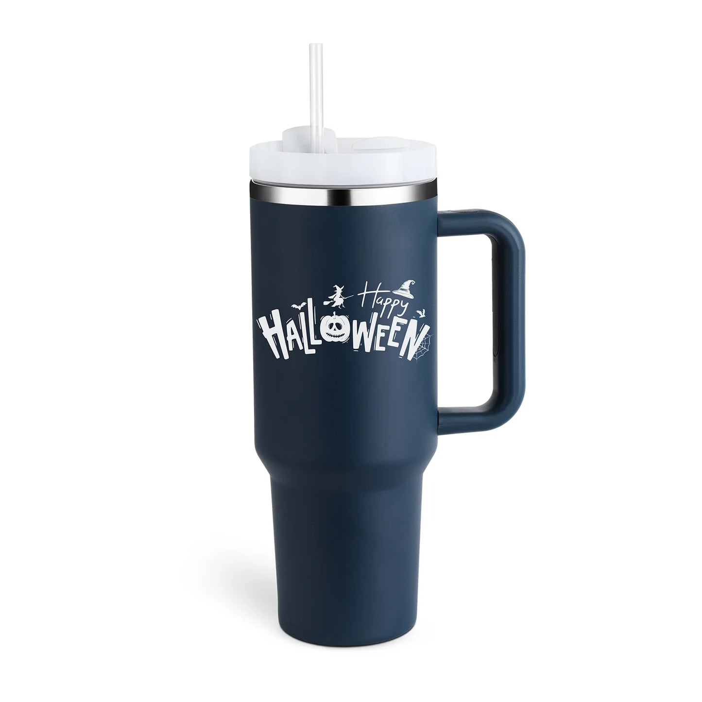 40 Oz Insulated Stainless Steel Tumbler with Handle and Straw, Spill-Proof Vacuum Coffee Cup with Lid - Ideal Gift for Valentine's Day, Perfect for Car, Gym, Office, and Travel