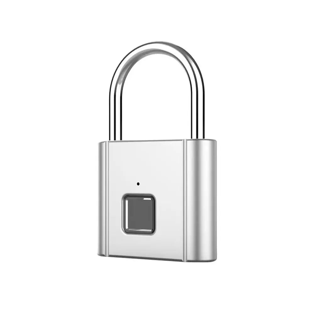 Biometric Fingerprint Padlock - Waterproof Keyless Door Lock with USB Rechargeable Security for Home Use
