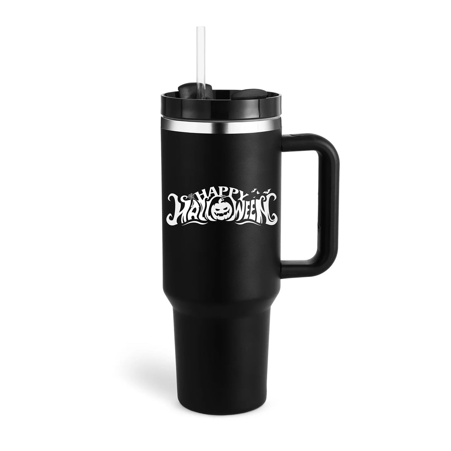 40 Oz Insulated Stainless Steel Tumbler with Handle and Straw, Spill-Proof Vacuum Coffee Cup with Lid - Ideal Gift for Valentine's Day, Perfect for Car, Gym, Office, and Travel