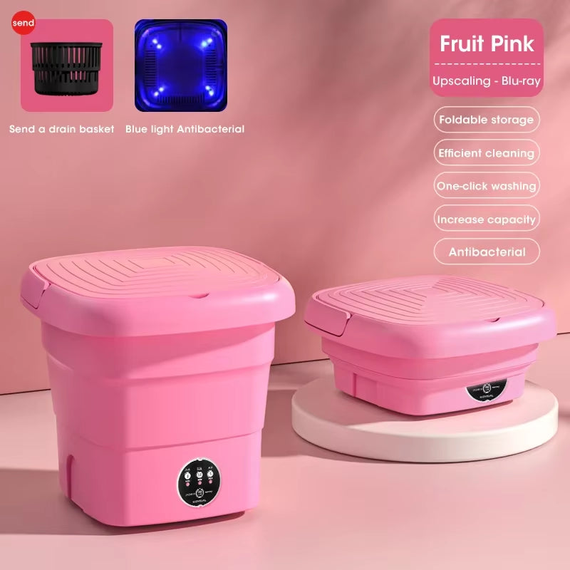 Portable Mini Washing Machine and Centrifuge for Efficient Dehydration of Clothes and Underwear