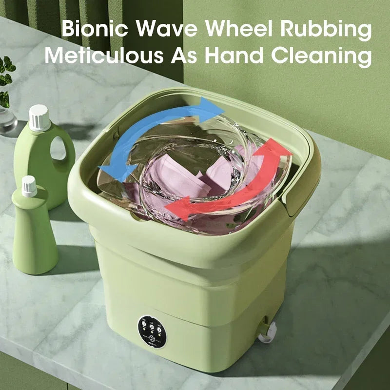 Portable Mini Washing Machine and Centrifuge for Efficient Dehydration of Clothes and Underwear
