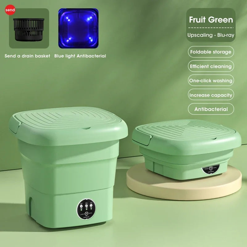Portable Mini Washing Machine and Centrifuge for Efficient Dehydration of Clothes and Underwear