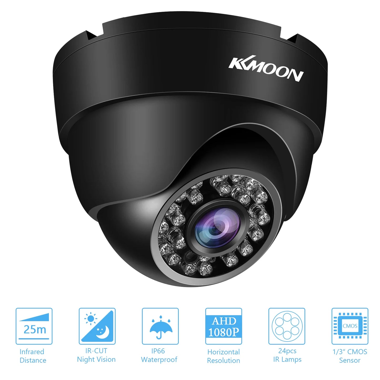 1080P Full HD Outdoor Surveillance Camera with 2MP Resolution, AHD Technology, Infrared Night Vision, and Motion Detection