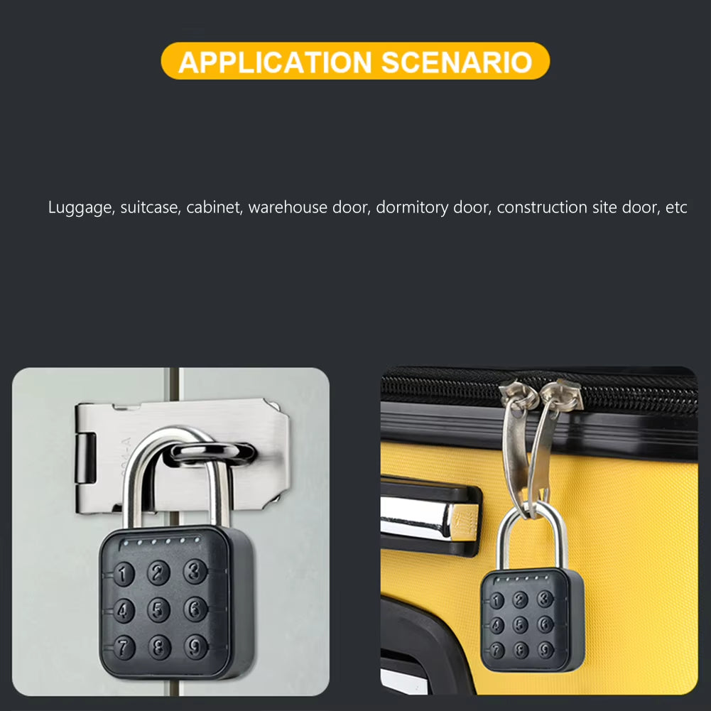 Smart Biometric Fingerprint Keyless Door Lock - Portable Anti-Theft USB Rechargeable Security Padlock for Luggage, Cases, and Drawers
