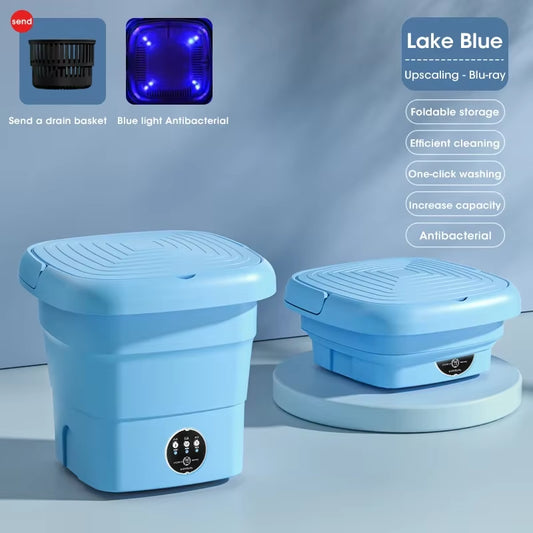 Portable Mini Washing Machine and Centrifuge for Efficient Dehydration of Clothes and Underwear