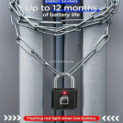 Waterproof Smart Fingerprint Padlock - Keyless Electronic Digital Lock for Dormitory Security