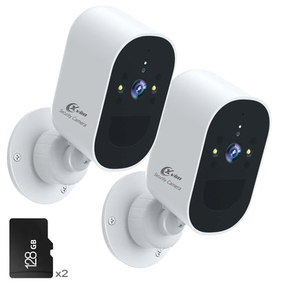 2-Pack XVIM 4MP Wireless 1080P Battery-Powered Surveillance Cameras for Home Security and Protection