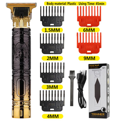 2022 New Vintage T9 Hair Cutting Machine Men'S Electric Shaver Rechargeable Hair Trimmer Beard Clipper Barber Hair Cut Hot Sale