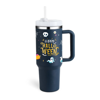 40 Oz Insulated Stainless Steel Tumbler with Handle and Straw, Spill-Proof Vacuum Coffee Cup with Lid - Ideal Gift for Valentine's Day, Perfect for Car, Gym, Office, and Travel