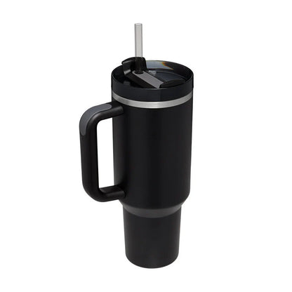 40 Oz Insulated Stainless Steel Tumbler with Handle and Straw, Spill-Proof Vacuum Coffee Cup with Lid - Ideal Gift for Valentine's Day, Perfect for Car, Gym, Office, and Travel