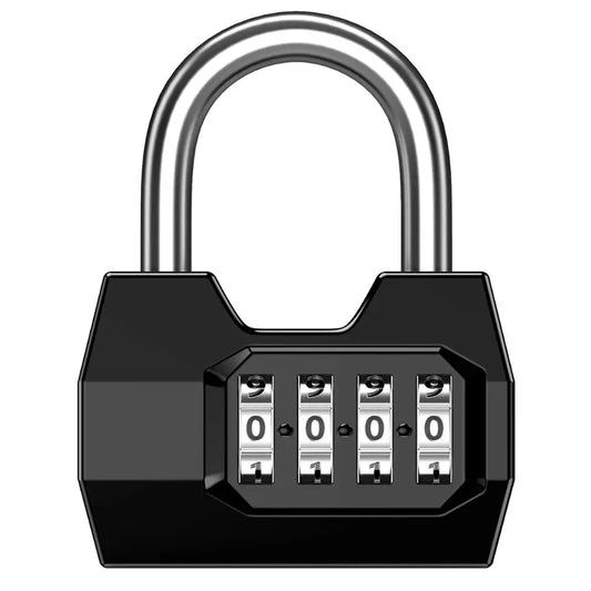 4-Digit Weatherproof Combination Padlock for Outdoor Security and Gym Use