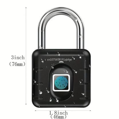 Waterproof Smart Fingerprint Padlock - Keyless Electronic Digital Lock for Dormitory Security