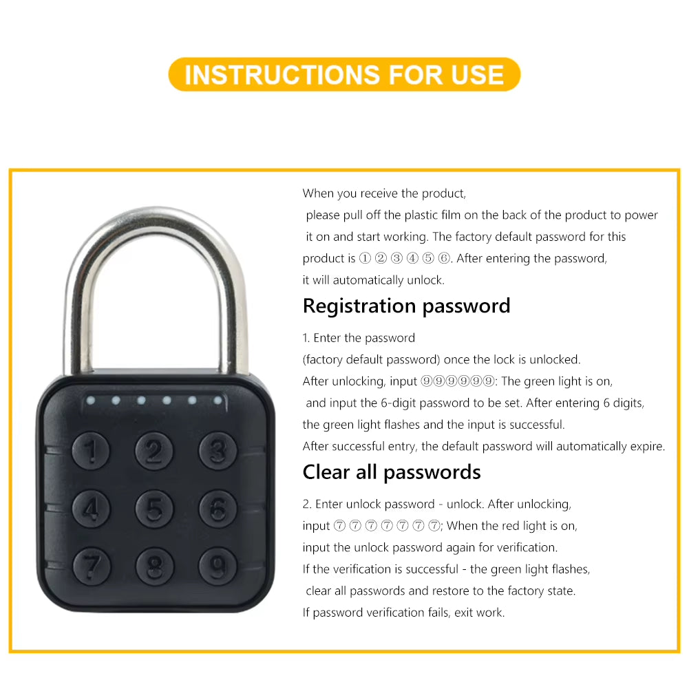 Smart Biometric Fingerprint Keyless Door Lock - Portable Anti-Theft USB Rechargeable Security Padlock for Luggage, Cases, and Drawers