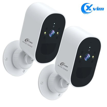 2-Pack XVIM 4MP Wireless 1080P Battery-Powered Surveillance Cameras for Home Security and Protection