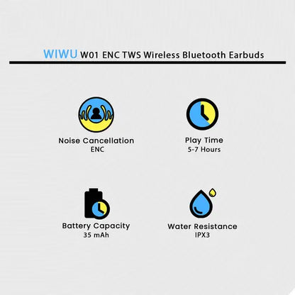 WIWU W01 ENC TWS Wireless Bluetooth Earbuds