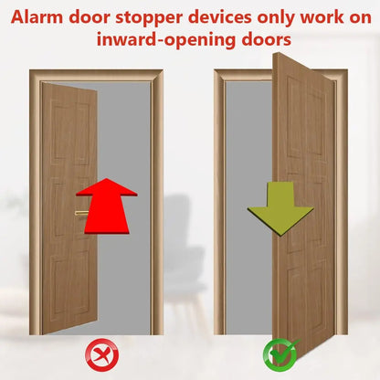 Door Stop Alarm,Portable Door Lock Brace,Adjustable Non-Slip Door Jammer Personal Protection Home Security for Hotel Travel