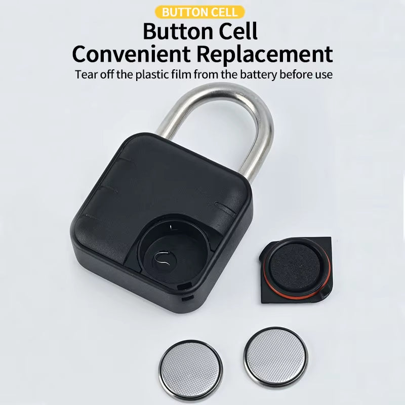 Smart Biometric Fingerprint Keyless Door Lock - Portable Anti-Theft USB Rechargeable Security Padlock for Luggage, Cases, and Drawers