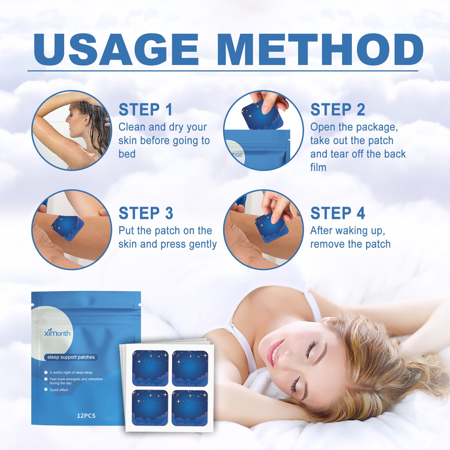 Sleep Stickers Care Sleep Relax Body And Mind Relieve Stress