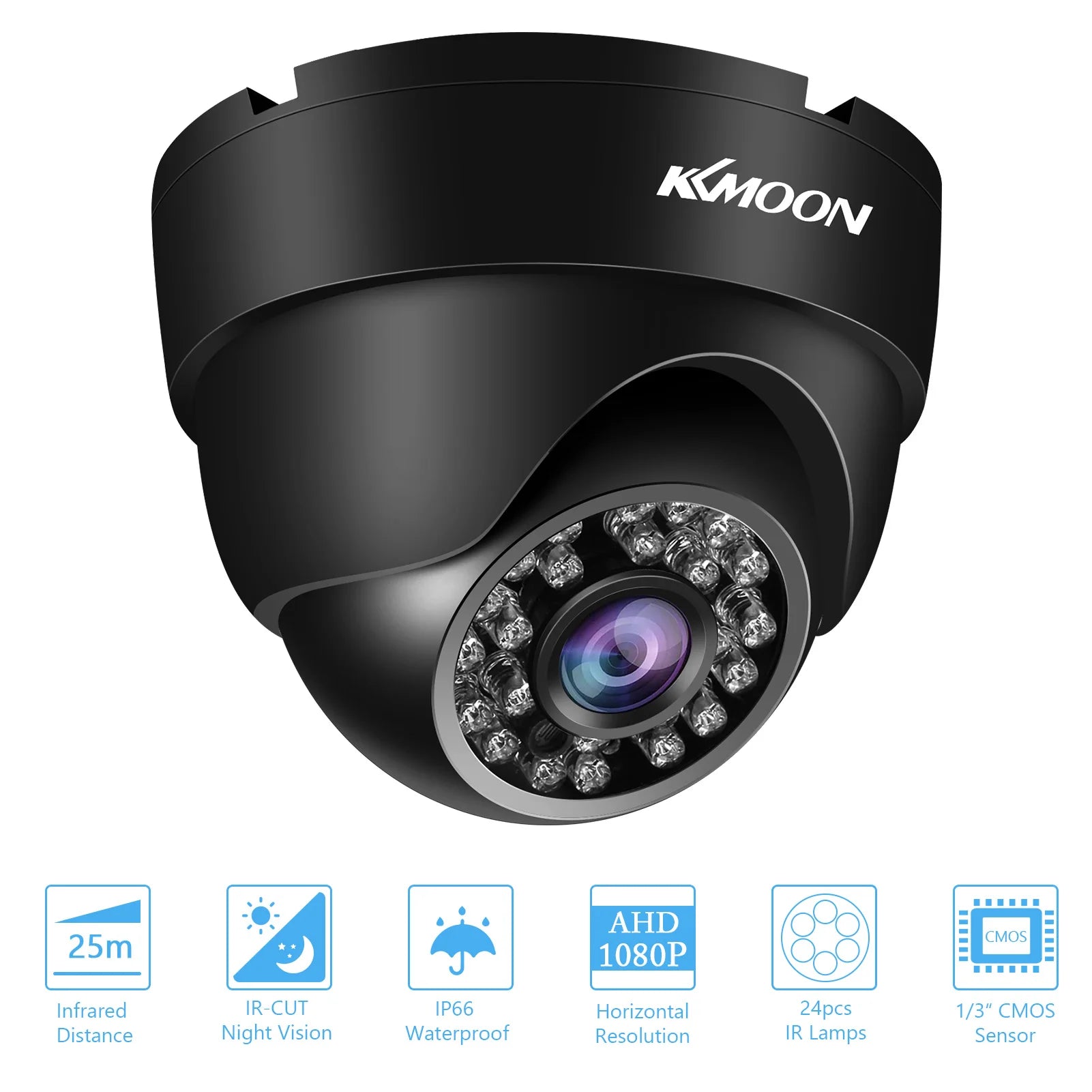 1080P Full HD Outdoor Surveillance Camera with 2MP Resolution, AHD Technology, Infrared Night Vision, and Motion Detection