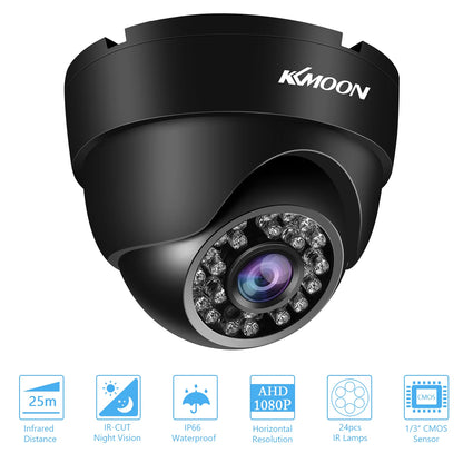 1080P Full HD Outdoor Surveillance Camera with 2MP Resolution, AHD Technology, Infrared Night Vision, and Motion Detection