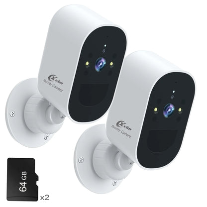 2-Pack XVIM 4MP Wireless 1080P Battery-Powered Surveillance Cameras for Home Security and Protection